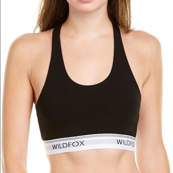 Wildfox Tops - NWT Wildfox Alana Racerback Black Logo Tank Bra